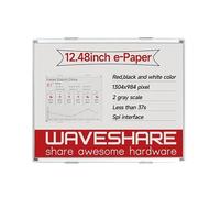 TUOPUONE 12.48inch E-Paper E-Ink Raw Display Compatible with Raspberry Pi/Jetson Nano 1304×984 Pixels Resolution Red/Black/White Three-Color SPI Interface Without PCB with Embedded Controller