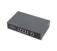 TUOPUONE 120W Gigabit Ethernet PoE Switch 4x PoE+ Ports Up To 30W Per Port 802.3af/at Compliant Fanless Design High-Speed 10/100/1000M Ethernet Port Network Switch PoE