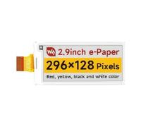 TUOPUONE 2.9inch Raw E-Paper Display (G), E-ink Display, 296x128, Red/Yellow/Black/White, SPI Interface