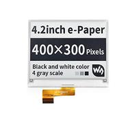 TUOPUONE 4.2inch E-Ink E-Paper Raw Display Compatible with Raspberry Pi/Jetson Nano 400x300 Pixels Resolution SPI Interface Without PCB With Embedded Controller