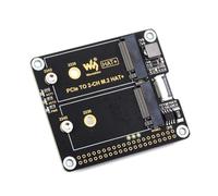 TUOPUONE PCIe To 2-ch M.2 Adapter Compatible with Raspberry Pi 5 Compatible with 2230/2242 Size NVMe Solid State Drive RPi 5 M.2 HAT