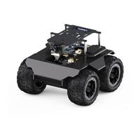 TUOPUONE RaspRover Open-source 4WD AI Robot Compatible with Raspberry 4B / 5 Dual Controllers All-metal Body Computer Vision Not Included Pan-Tilt Camera Module,PI4B-4GB Not Included