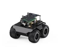 TUOPUONE RaspRover Open-source 4WD AI Robot Compatible with Raspberry 5 Dual Controllers All-metal Body Computer Vision Not Included Pan-Tilt Camera Module, PI5-4GB Included