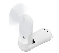 TUORE Battery Operated Fan , Foldable Handheld Mini Fan Mist Spray with Water Bottle for Traveling (bear white)
