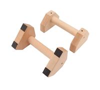 TUORE Wooden Push Up Bar, Push Up Bars Calisthenics Equipment Stable 2 Pieces Strong Load Capacity Wide Base for Outdoor (25cm / 9.8in)