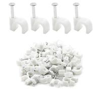 TUOREN 1/4" White Half Clamp J-Hook with Nail For Pex Tubing Pipe Support -325pcs