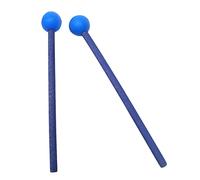 TUOREN 1 Pair 7.5 Inch Long Rubber Xylophone Mallets Tongue Drum Mallets Percussion Sticks Hammer with Wooden Handle Music Instrument Accessory (Blue)