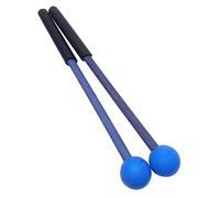 TUOREN 1 Pair 9 Inch Rubber Xylophone Sticks Tongue Drum Mallets Percussion Sticks Hammer for Glockenspiel, Xylophone, Chime, Woodblock, and Bells (Blue)