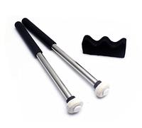 TUOREN 1 Pair Tongue Drum Mallets with Bracket Handpan Drum Sticks Rubber Mallet Percussion Instrument Accessory (Type B)