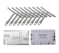 TUOREN 11Pcs Guitar Luthier Tools Include 1Pcs String Action Gauge Ruler 1Pcs Guitar String Pitch Ruler 9Pcs Understring Radius Gauge, Guitar String Height Measuring Set Up Repairing Tool
