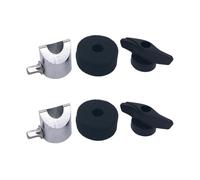 TUOREN 2 Sets Drum Cymbal Clamp Set Holder Adapter Compatible with CY Series CY-8 CY-12 CY-13 CYM-10 Cymbals Accessories Short Style Cymbal Holder Locator