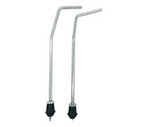 TUOREN 2Pcs Metal+Plastic Floor Tom Legs, Drum Set Bass Drum Legs, Black Silver, 34cm/13.38inch, 9.5mm/0.374inch