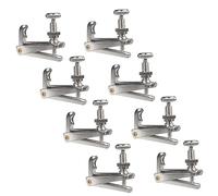 TUOREN 8Pcs/Set Violin Fine Tuner String Adjuster Metal Fine Tuner Violin Parts for 3/4-4/4 Violin (Silver)