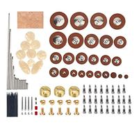 TUOREN A Set of Alto Saxophone Repair Kits with 0.35-1.8" Leather Pads, Rollers, Screws, Needle Springs, Key Button Inlays Cork Sheet Compatible with Alto Tenor Soprano Saxophone