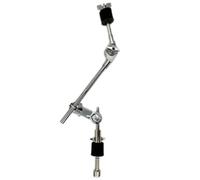 TUOREN Cymbal Boom Arm Stacker Attachment with Multi-Clamp, 10.2 inch Adjustable Cymbal Arm Holder and 6.6 inch Straight Cymbal Stacker for 8mm Cymbal Stand Tops Mount, Silver