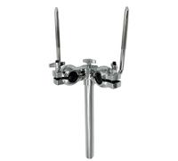 TUOREN Double Tom Holder Double Tom Arm Clamp Stand Adjustable L Rod Ball Tom Drum Mount Bracket for Drum Set Mount Hardware Parts
