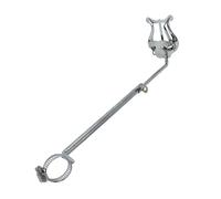 TUOREN Flute Marching Lyre Stand Adjustable Flute Piccolo Clamp-on Lyre Music Sheet Clip Holder for Marching Band Beginner Practicing Silver