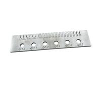 TUOREN Piano String Center Tuning Pin Gauge Metal Piano Music Wire Gauge String Measurer Ruler Piano Tuning Repair Maintenance Tool