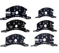 TUOREN Violin Cello Bridge Fingerboard Template Making Repair Reference Tool 1/2 3/4 4/4 6pcs