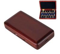 TUOREN Wooden Oboe Reed Case Maroon Oboe Reed Box Holder for 12pcs Reeds Protector Against Moisture Oboe Reeds Storage Box