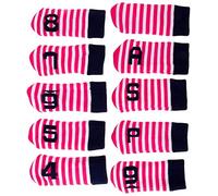 Tuoservo Golf Club Iron Head Covers Set Knit Sock Sleeve Headcover for Titleist Callaway Taylormade 10pcs (Rose Red)