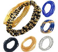 Tuoshei Summer Jewelry Set - Colourful Waist Bead Belly Chain Body Jewellery for Women (Style 1), Glass Seed Beads