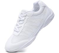 TUOTOM White Cheer Shoes for Girls Cheerleading Sneakers | Kids Youth Lightweight Flexible Competition Breathable Dance Gymnastics Tumbling Stunts Athletic Training Hip Hop