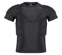 TUOY Youth Boys Padded Compression Shirt protective Top for Football Paintball Baseball Soccer Basketball