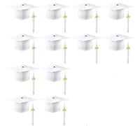 TUOYDJA Graduation Headband,Graduation Cap Headband 4-24 Pcs Preschool Grad Caps Bulk Kindergarten Graduation Cap Child Size Grad Hats With Metal Tassel For Preschool(White,8pcs)