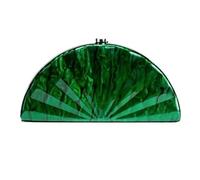 TUOYDJA Straw Clutch Bag,Women's Clutches Fashion Half Moon Circular Barrel-Shaped for Women Crossbody Handbag Dress Lady Small Bags Clutch Purse Beach Summer(C-104 green)