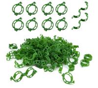 TuoYi 100 Pieces Plastic Plant Support Clips, Plant Vine Fixed Support Clips,Garden Clips for Climbing Plants, and Fixing Clips for Tomato Vines and Vegetables