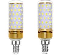 TuoYi 2 Pack E14 12W LED Candelabra Light Bulb,120 Watt Equivalent Daylight Cool White 6000K Small Edison Screw SES Bulbs,1200LM for Home Lighting, AC220-240V