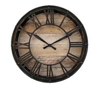 TUOYIBO Industrial Style Wall Clock, European Retro Roman Numerals Wall Watch, Household Indoor Decoration Mute Clock