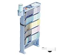 TUOYIBO Mobile Bookshelf with Wheels, Mobile Bookshelf Cart, Bookcase, Movable File Folder Organizer Cart, for Office, Dorm, Classroom, Kitchen