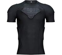 TUOYR Body Safe Guard Padded Compression Sports Short Sleeve Protective T-Shirt Shoulder Rib Chest Protector Suit for Football Basketball Paintball Rugby Parkour Extreme Exercise