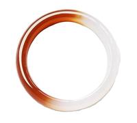 TUOYUANPU 2.4in Natural red and white handcrafted jade bracelet as a gift for girls and women