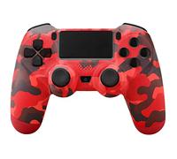TUOZHE Wireless Remote Controller for PS4, Replacement for Play Station 4 Game Controller with Dual Vibration Gamepad Joystick (NOT-OEM, Red)