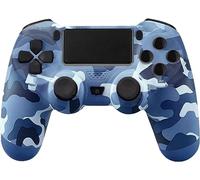 TUOZHE Wireless Remote Controller for PS4, Replacement for Play Station 4 Game Controller with Dual Vibration PC Gamepad Joystick (NOT-OEM, BLUE)