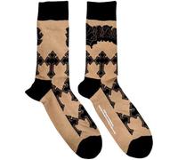 Tupac Ankle Socks Crosses Logo Official Unisex Sand (UK SIZE 7-11) One Size