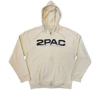 Tupac Logo Portrait Zipped Hoodie XL