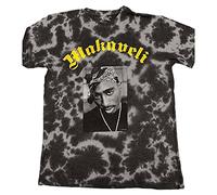 Tupac T-Shirt, 2 Pac Makaveli Logo Official Unisex Acid Wash Grey Size L
