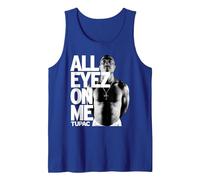 Tupac Official All Eyez On Me Tank Top, Men, Royal Blue, X-Large