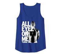 Tupac Official All Eyez On Me Tank Top, Women, Royal Blue, Small