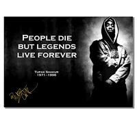 Tupac People Die A3 Unframed Tribute Copy of Signature Poster 2Pac American Rapper Music Star Photo Legend Picture