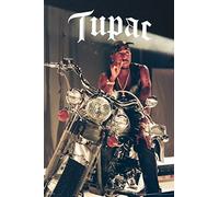 Tupac Posters 2Pac Poster Motorcycle Photo Photo 90s Hip Hop Rapper Posters for Room Aesthetic Mid 90s 2Pac Memorabilia Rap Posters Music Merchandise Merch Cool Wall Decor Art Print Poster 12x18