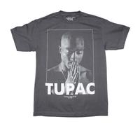 Tupac Shakur Men's Praying Cotton T-Shirt in Charcoal | Size: Medium Tupac Shakur Charcoal M