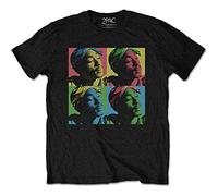 TUPAC SHAKUR Pop Art Rap Music 2Pac Mens Black T-Shirt (Large)