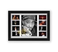 Tupac Shakur Signed Poster Print - Limited Edition Autograph Fan Gift - Collectible Memorabilia Merchandise (Framed A3 (30x40cm))