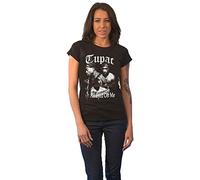 Tupac T Shirt 2PAC All Eyez on Me Logo Official Womens Black M