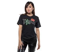 Tupac T Shirt 2PAC Diamante Rose Logo Official Unisex Black S